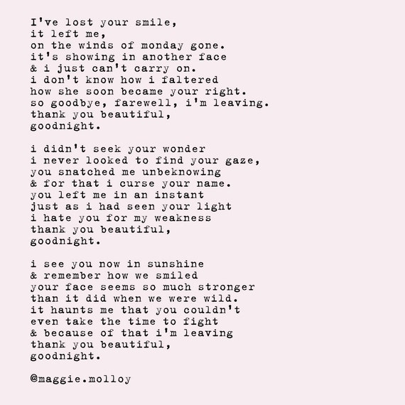 Items similar to I've lost your smile.. by Maggie Molloy. Modern poetry ...