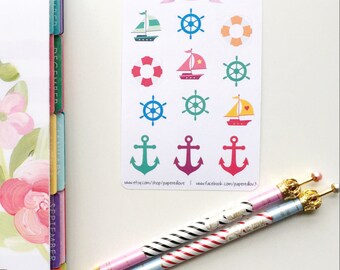 Nautical stickers | Etsy