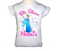 Frozen Elsa Big Sister Shirt - Frozen Shirt PERSONALIZED - Girl's ...