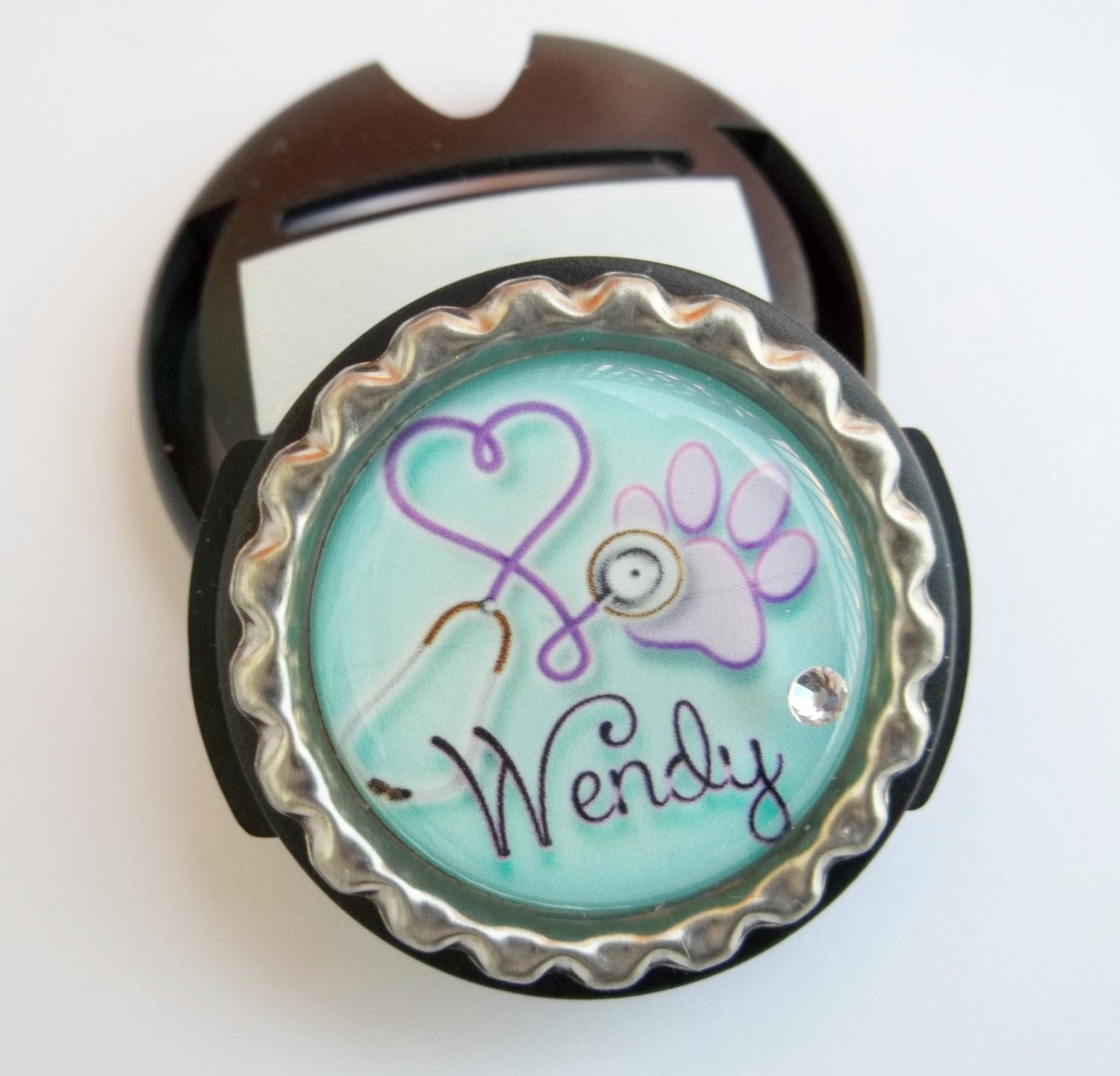 Personalized Veterinarian Gift Stethoscope ID with Paw Print