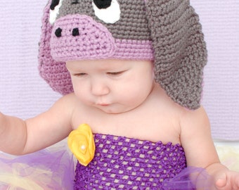 Donkey Hat Crochet Pattern for Making a Crochet Little Donkey Hat for Baby and Children Photo Prop PDF