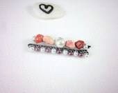 Spring Hairpins Pink Hairpins Purple Hairpins Wire Wrapped Bobby Pins Pearl Hairpins Coral Hairpins Mixed Set Kawaii Accessories