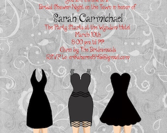Little Black Dress Bridal Shower Invitation