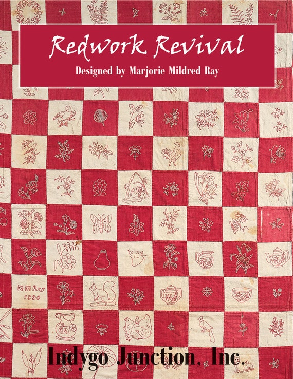 Redwork Revival Embroidery Digital eBook PDF 300 vintage