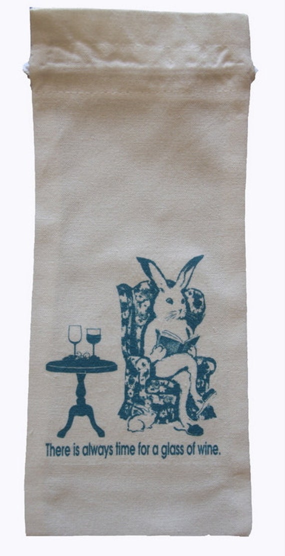 Relaxing Rabbit Cloth Wine Bottle Gift Bag