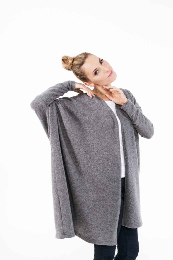 Wool cardigan Sweater cardigan Gray cardigan LeMuse by LeMuse