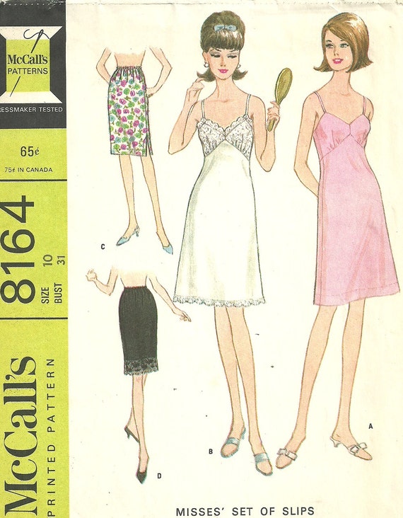 Vintage 60s Sewing Pattern // McCalls 8164 // Lingerie Slip