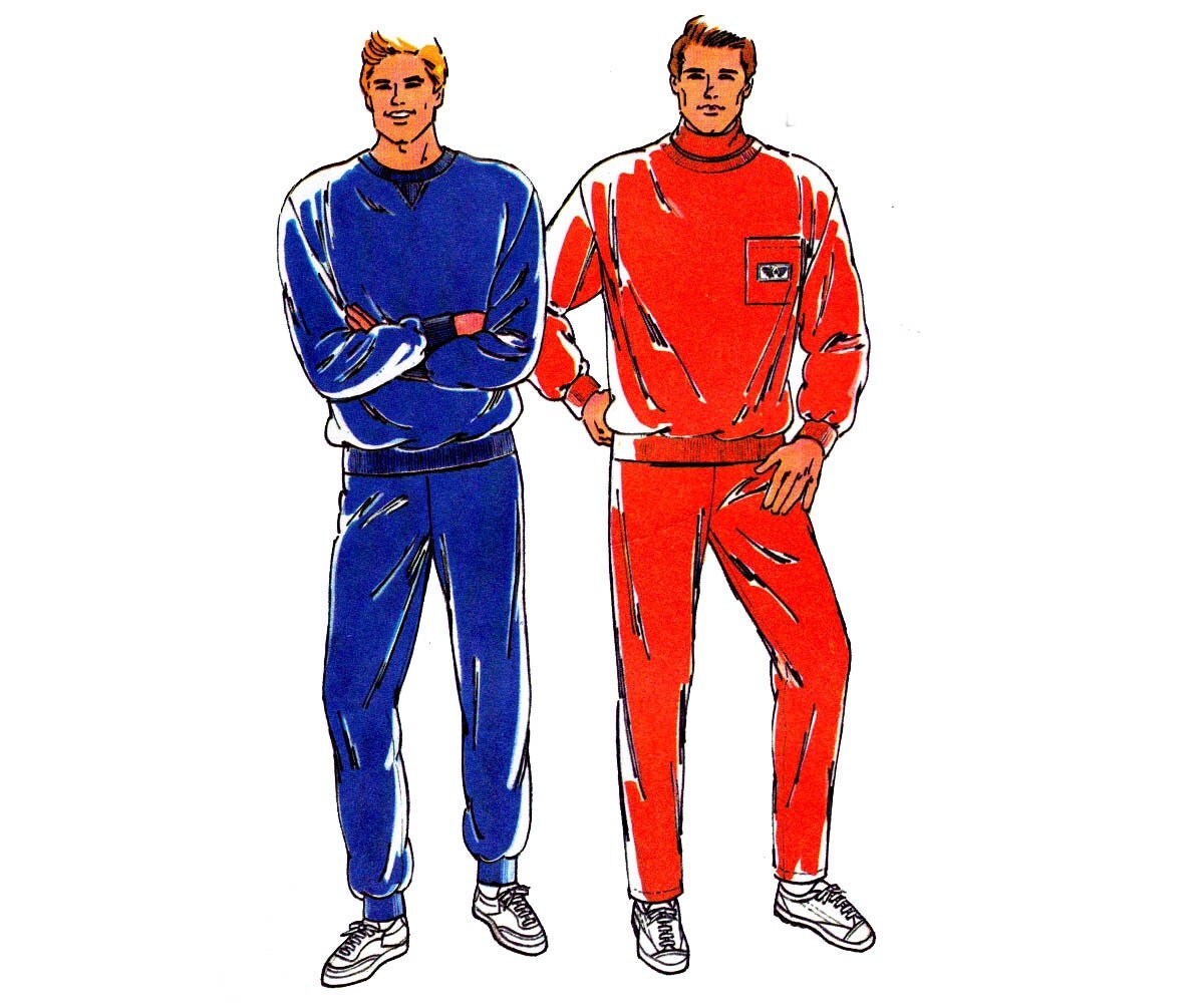 80s Mens Tracksuit Pattern Kwik Sew 1915 by allthepreciousthings