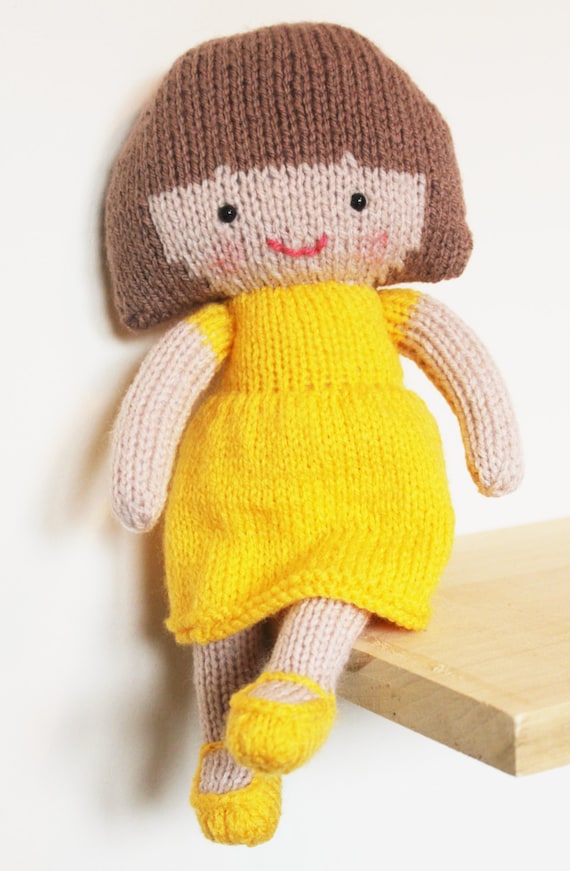 Saffron Doll Knitting Pattern Toy Rag Doll Pattern PDF