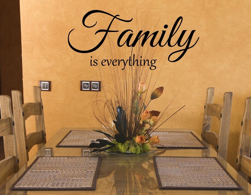 Vinyl wall decal Family is everything wall decor D61