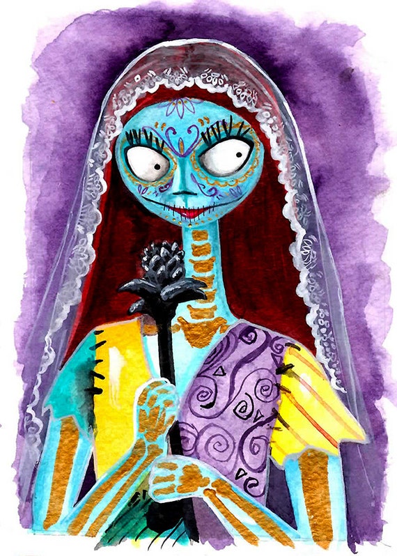 Sally Muertos Nightmare Before Christmas Art Print