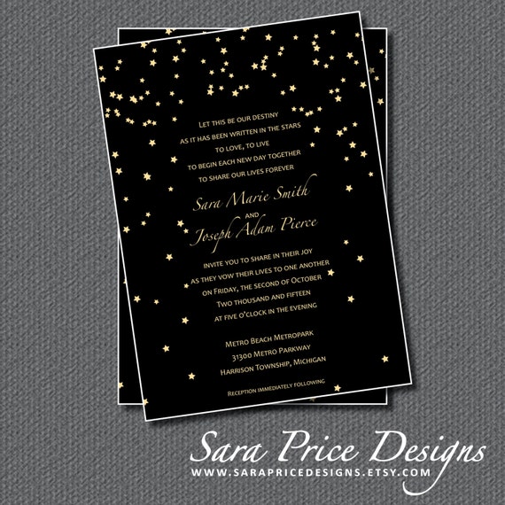 Star Themed Wedding Invitations 4