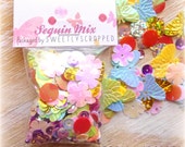BUTTERFLY and Flower Sequin and Bead Mix .... Variety, Colorful, Cheerful, Spring, Summer, Scrapbooking, Crafts