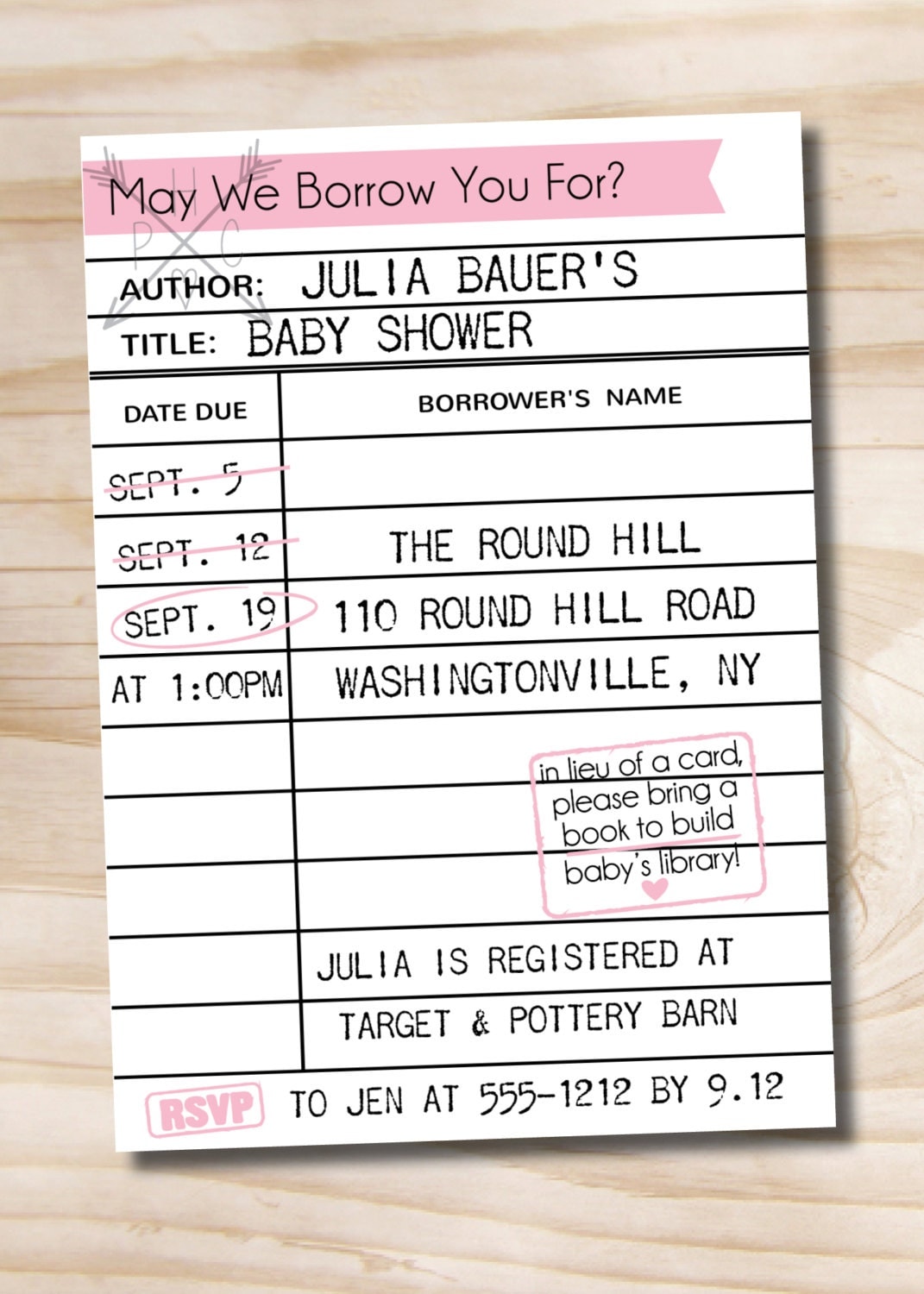 Build A Library Baby Shower Invitations 8