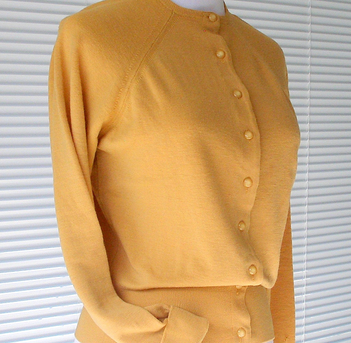 yellow vintage cardigan