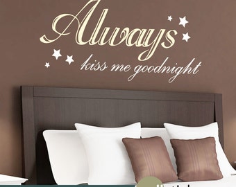 Always Kiss Me Goodnight Wall Art love infinity wall decal anchor wall decor girls bedroom Always Kiss Me Goodnight Wall Art love infinity wall decal anchor wall decor girls bedroom