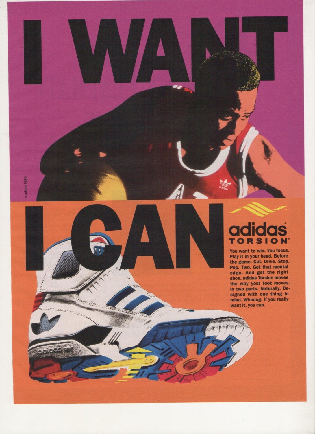 1990Schuhe Adidas Torsion Reklame 90er Jahre ich will