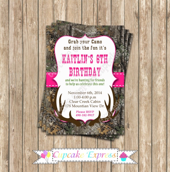 Realtree Camo Birthday Invitations 1