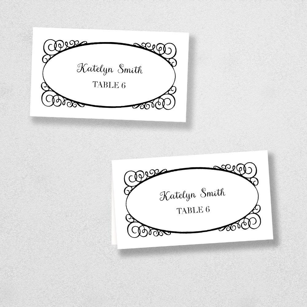 Avery Place Card Template INSTANT DOWNLOAD Escort Card by 43Lucy