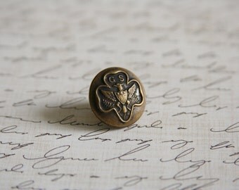 Girl Scouts Pin Girl Scouts Lapel Pin - made with vintage Girls Scouts button