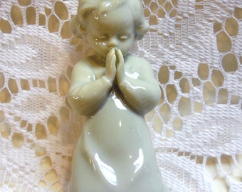 Praying Child, German Porcelain Figurine, Metzler & Ortloff