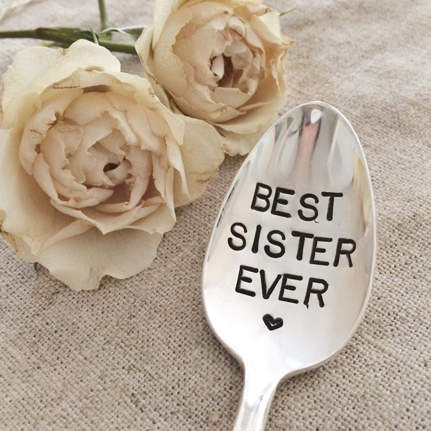 Best Sister Ever Stamped Spoon Gift for Sister Valentines
