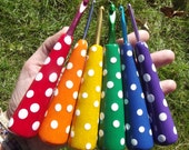 Glitter Polka Spots Polymer Clay Thick Handled Crochet Hook - Any Size/Color