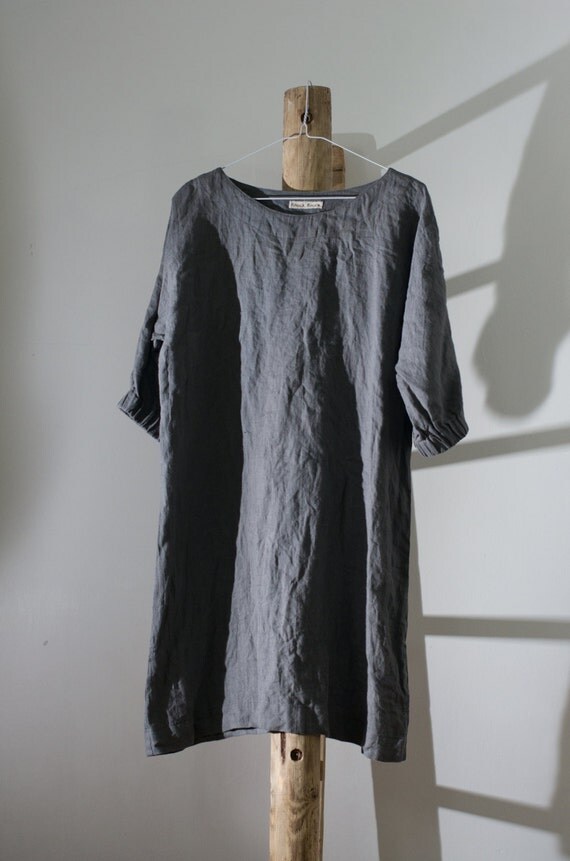 Linen Tunic Dress Smock