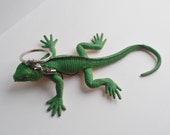 Iguana Keychain, Toy Keychain, Gift for Men, Green, Gifts Under Ten