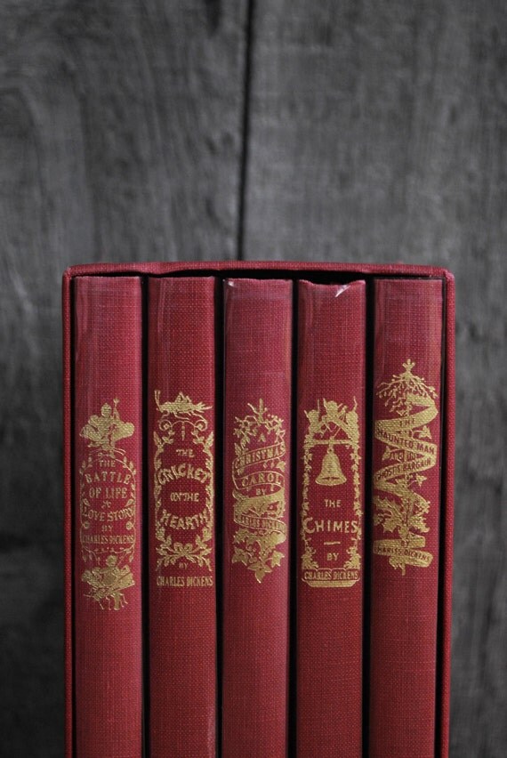 Vintage Book Collection A Charles Dickens Christmas