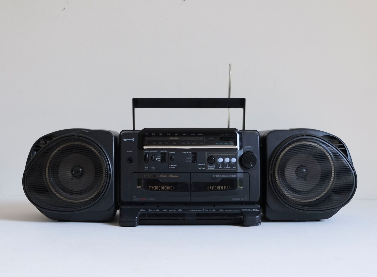 Fisher Dual Cassette Deck Vintage AM FM Portable by ARCHIVO
