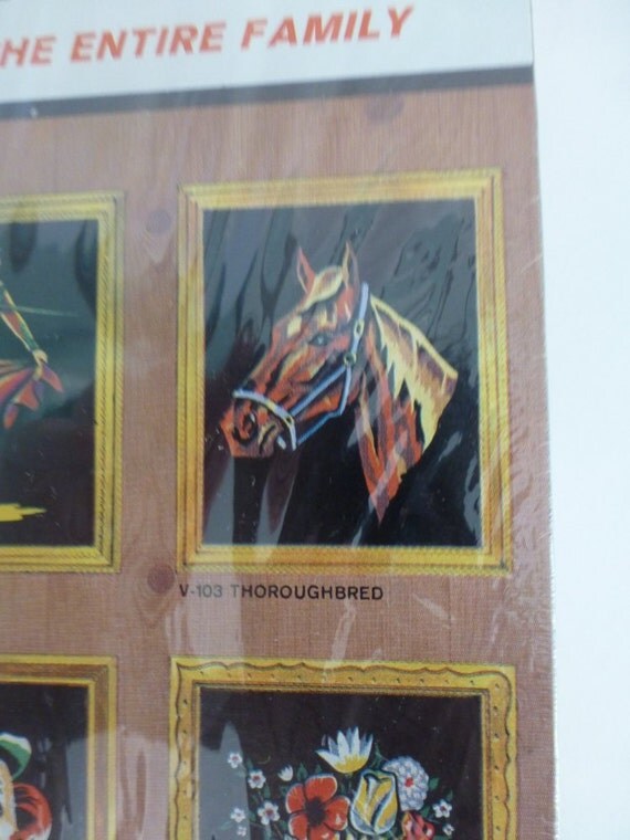 Items similar to Vintage Avalon Paint on Velvet / Paint by Number Kit