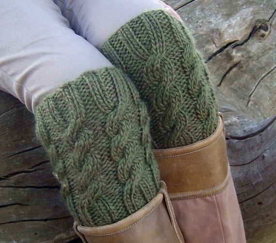 KNITTING PATTERN Boot Cuff Boot Topper Easy Cable Pattern