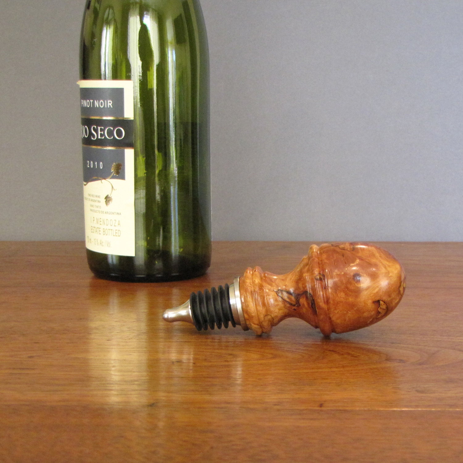 Wine bottle stopper wood stopper made from apple wood wood