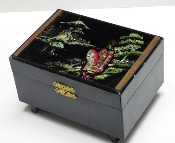 Japanese Lacquer Jewelry Music Box By Lingerawhile On Etsy