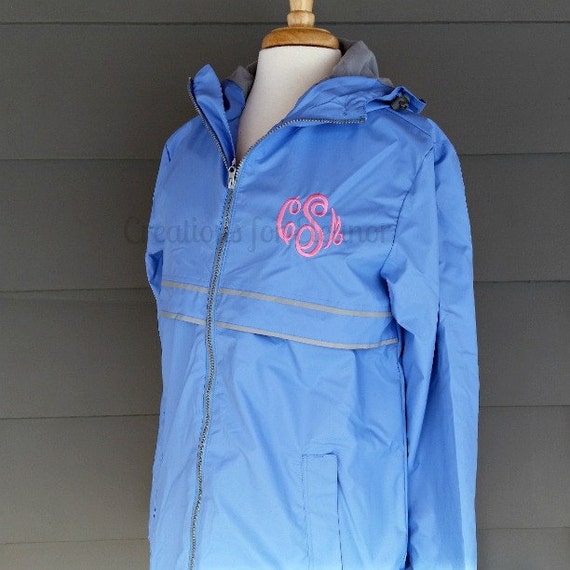 Womens Monogrammed Raincoat Fleece Lined by creationsforeleanor