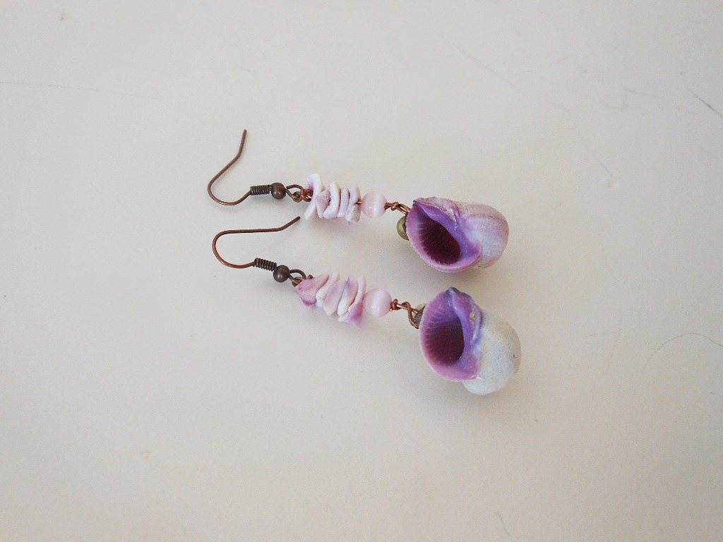 Seashell Earrings Beach Earrings Mermaid Jewelry Ocean