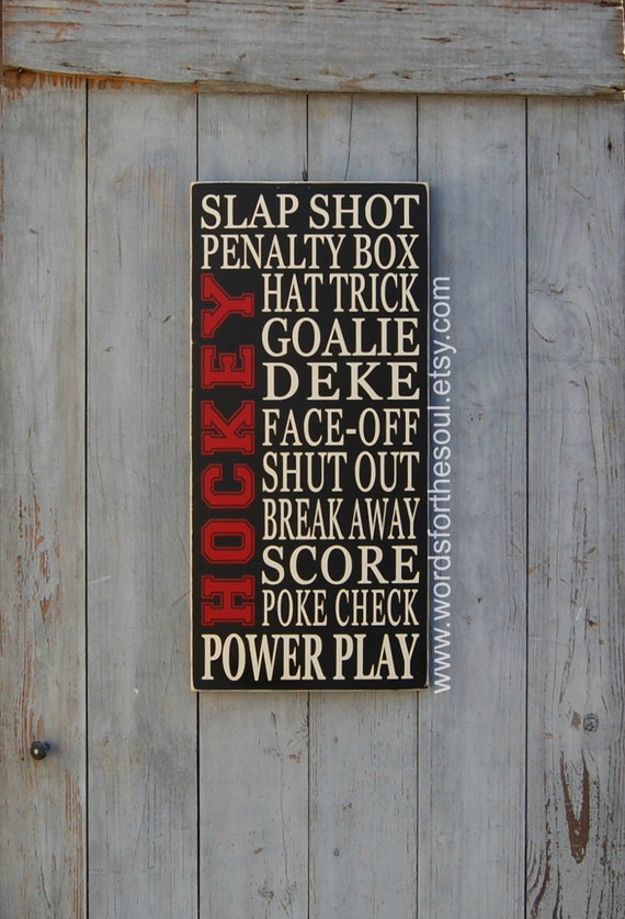 Items similar to Hockey Wall Art - Sports Decor - Sports Wall Art ...