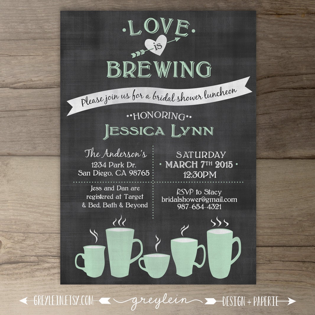 Love is Brewing Bridal Shower Wedding Engagement Party 