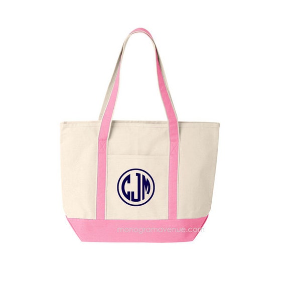 Tote Bags, Large Monogrammed Boat Totes, Monogrammed Large Tote Bags ...