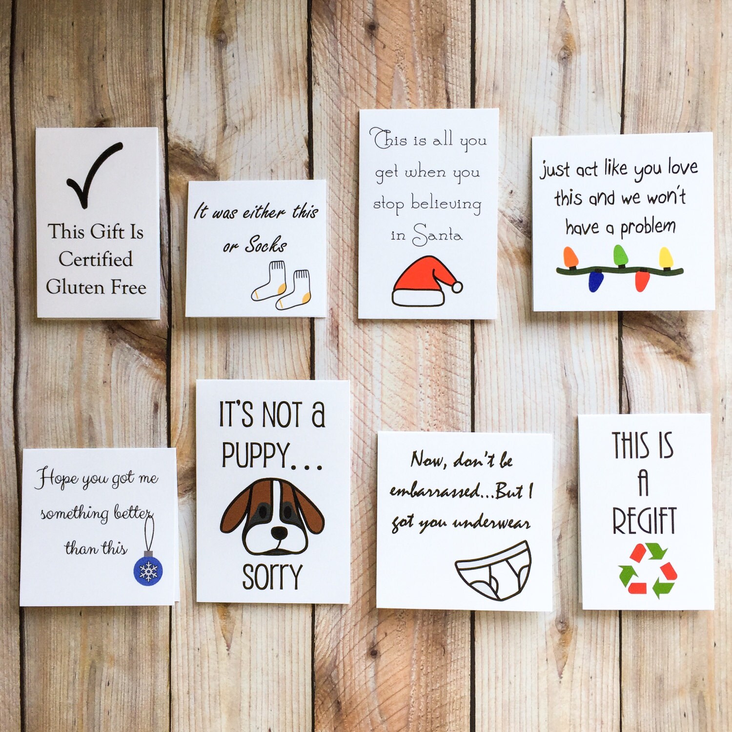 Funny Gift Tags Christmas Puppy Joke By ArtfulCreationsByDeb