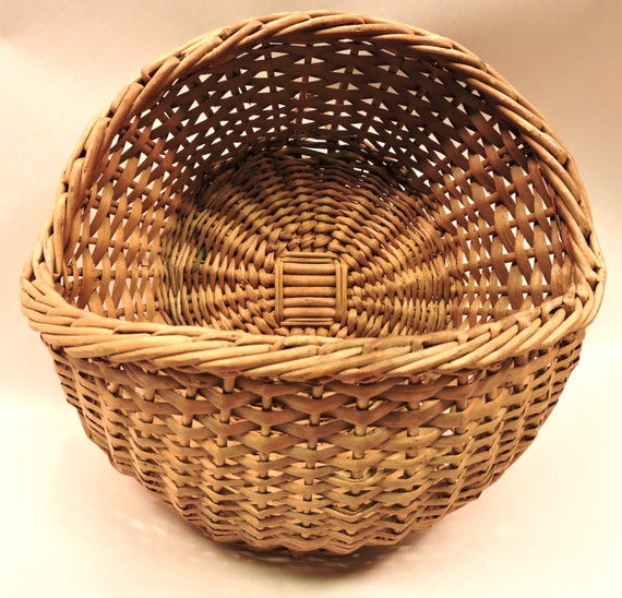 Wicker Mail Basket Vintage Mail Organizer Prim Wall by Mainetrader