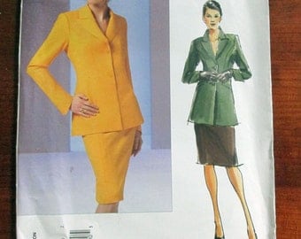 Vogue Couture fitted Jacket Pencil Skirt sewing pattern Vogue 2887 Size 12 14 16 Bust 34 36 38" UNCUT FF