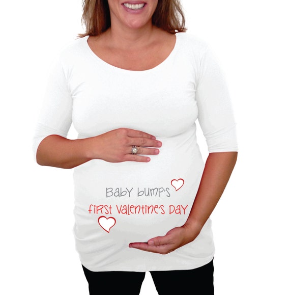 Valentine's day maternity Shirt Baby bump by DJammarMaternity