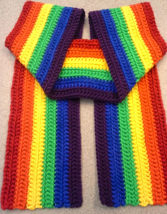 gay flag colors yarn