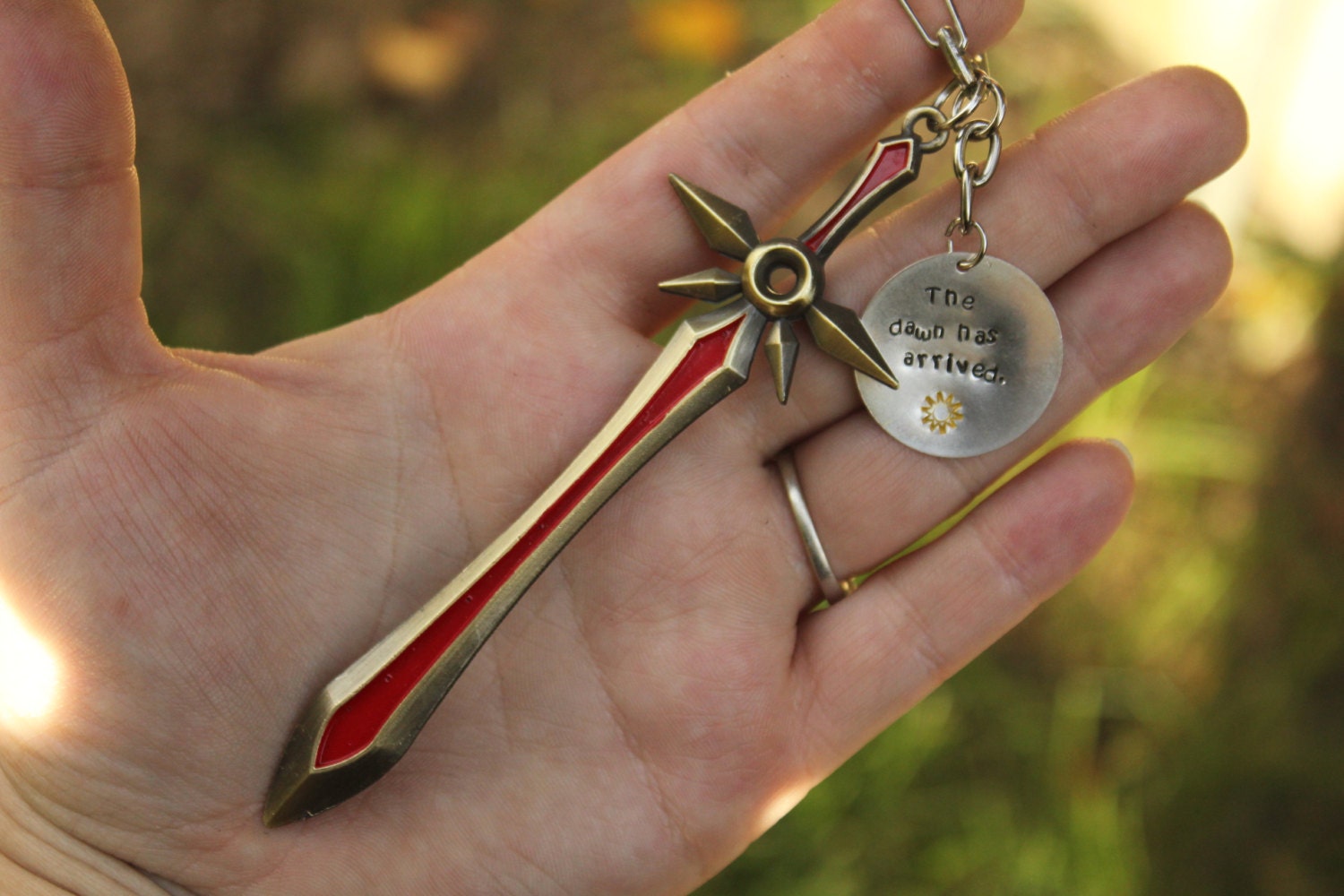 Leona Sword or Shield Quote Locket of the Iron Solari Inspired