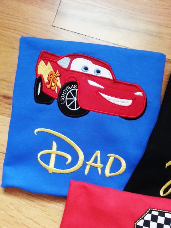 Mom/Dad Lightning McQueen Cars Disney Pixar Birthday Number