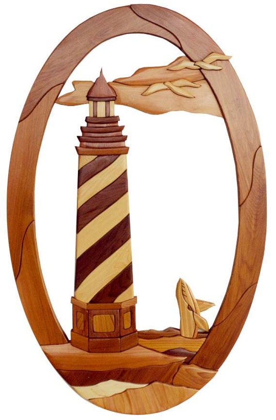 Items similar to Intarsia Woodworking Pattern LIGHTHOUSE on Etsy