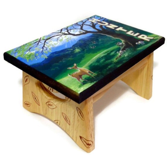 Child Stool Toddler Bench Hand Painted Custom Personalized Original