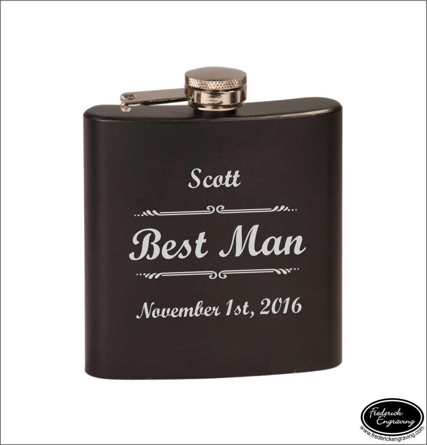 Personalized Script Flask Engraved Flask Custom Flasks